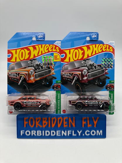 Hot Wheels Mainline - Factory Stickered 2024 - ‘55 Chevy Bel Air Gasser - Lot Of 2