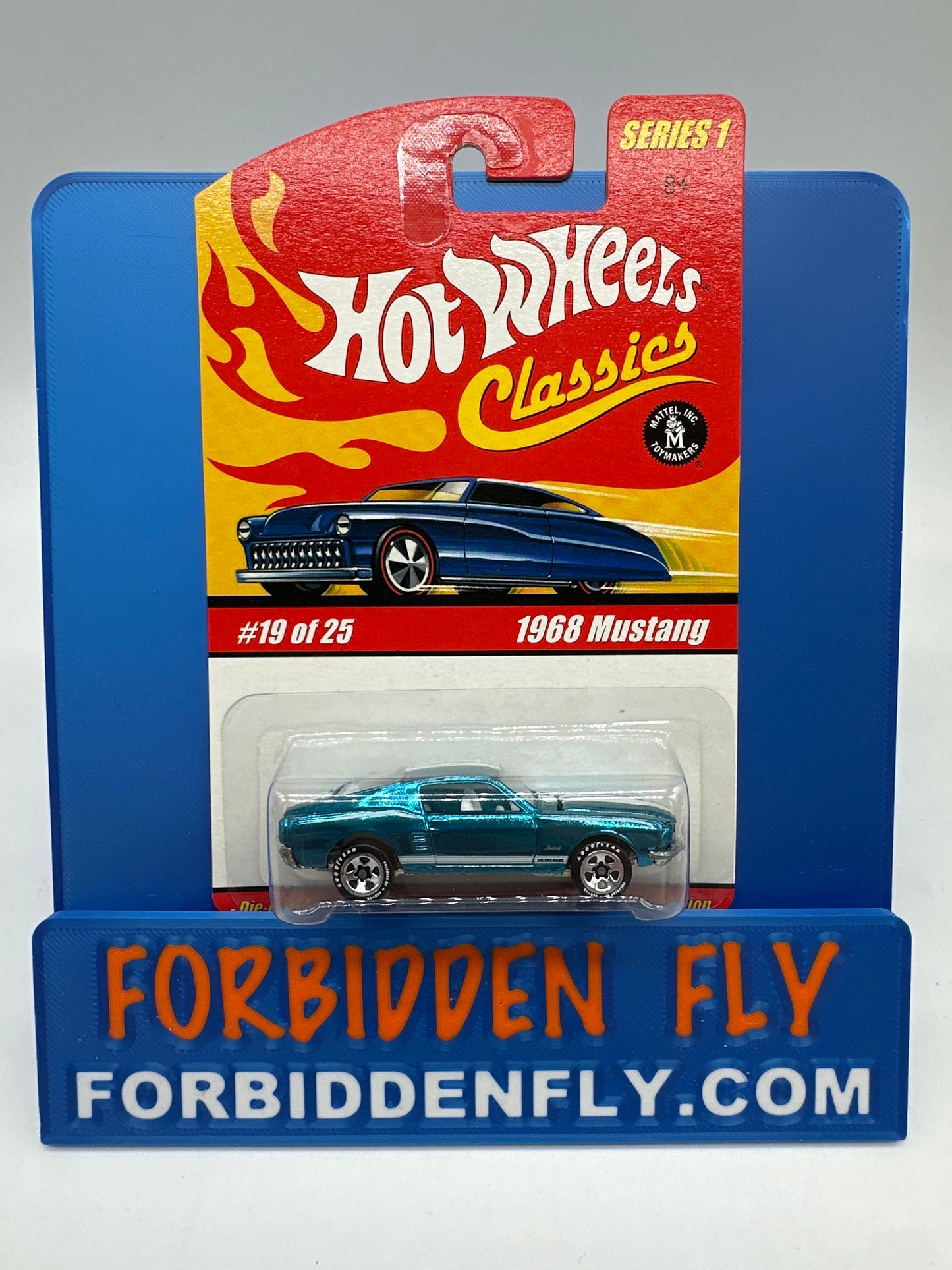 Hot Wheels Classics - Series 1 #19 of 25 - Aqua 1968 Mustang