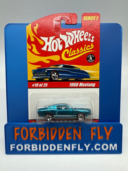 Hot Wheels Classics - Series 1 #19 of 25 - Aqua 1968 Mustang