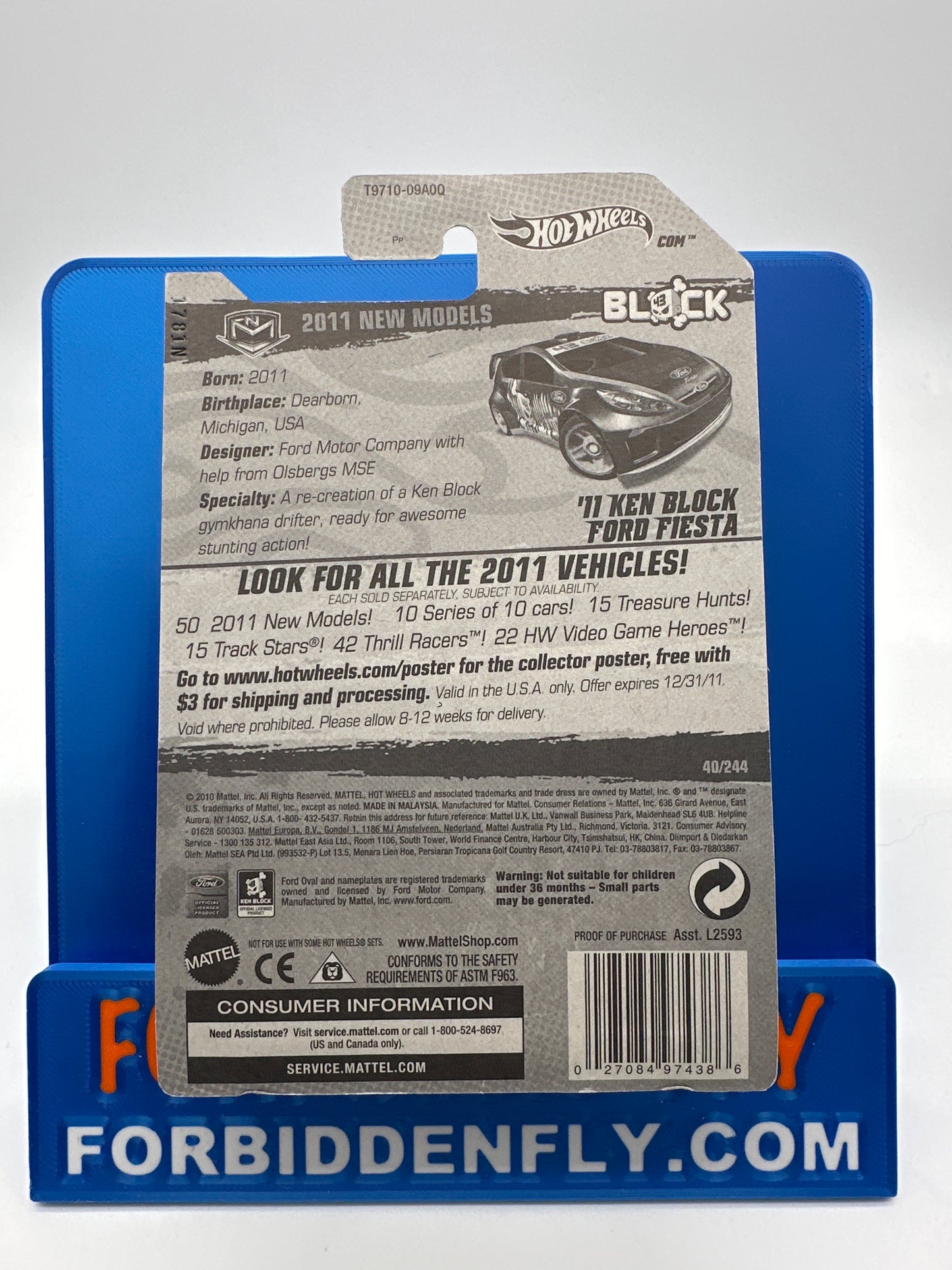 Hot Wheels 2011 Factory Sticker - ‘11 Ken Block Ford Fiesta - Black