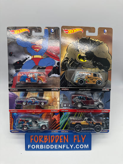 Hot Wheels Premium - Pop Culture 2016 - DC Comic Batman & Superman Series - Set of 6