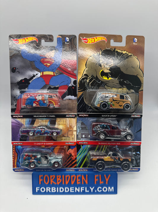 Hot Wheels Premium - Pop Culture 2016 - DC Comic Batman & Superman Series - Set of 6