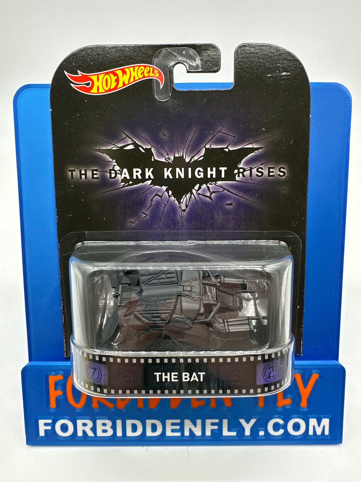 Hot Wheels 2015 Retro Entertainment Premium Single - DC Batman The Dark Knight Rises The Bat (Movie Reel Packaging)