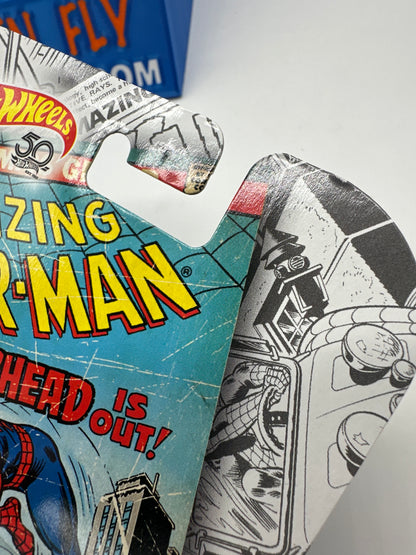 Hot Wheels 2018 Retro Entertainment Premium Single - Marvel Series #1/5 - The Amazing Spider-Man Spider-Mobile (Movie Reel Packaging)