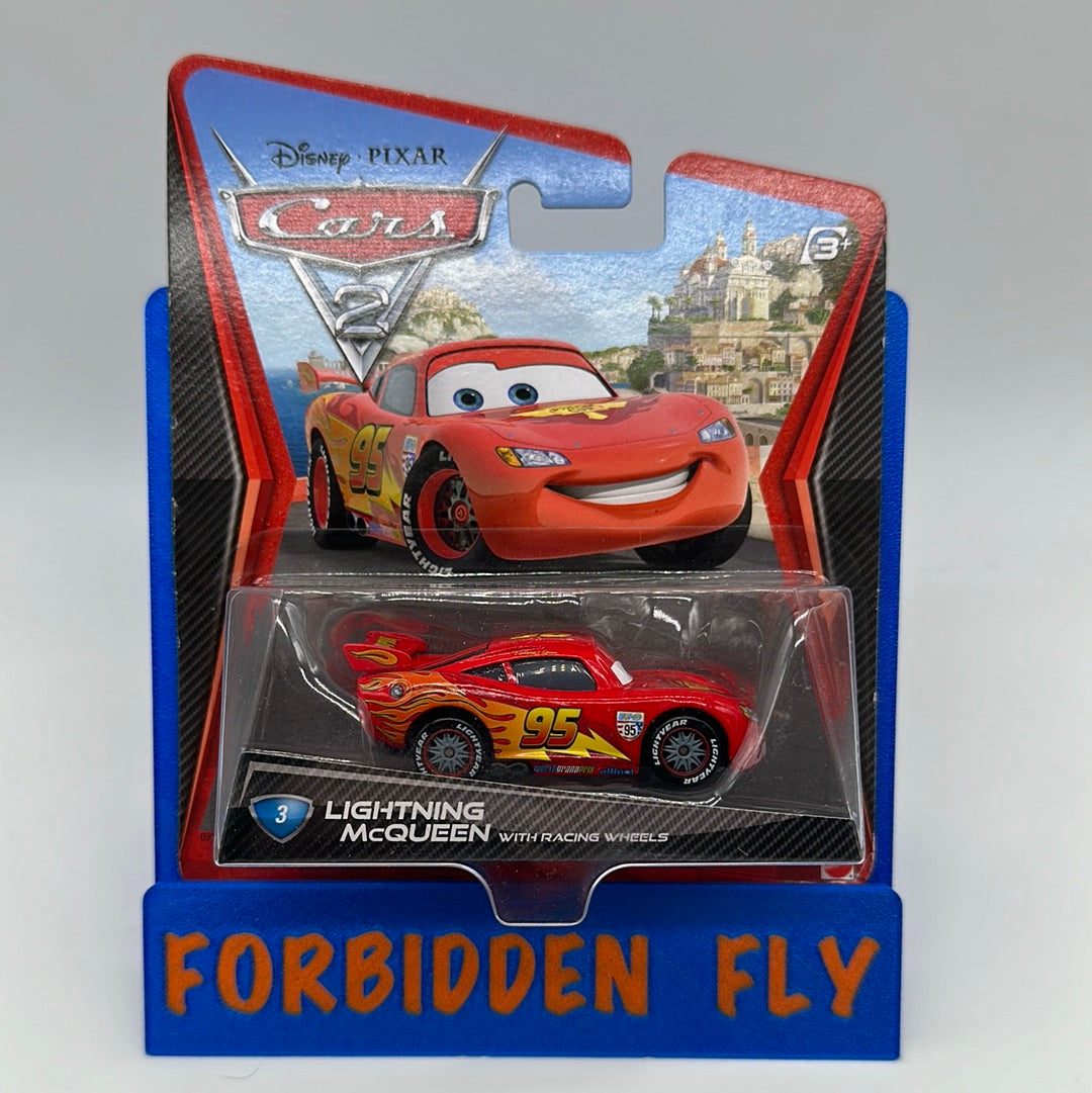 Disney Pixar Cars Movie - Cars 2 - Lightning McQueen with Racing Wheels