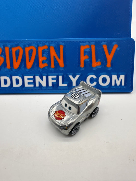 Disney Pixar Cars Movie Metal Mini Racers - Loose Silver Lightning McQueen