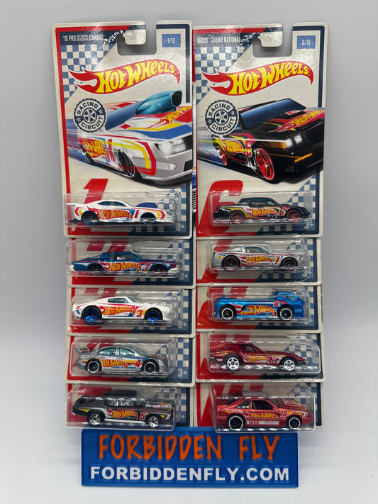 Hot Wheels - Walmart Exclusive 2017 Racing Circuit Series - Complete Set of 10