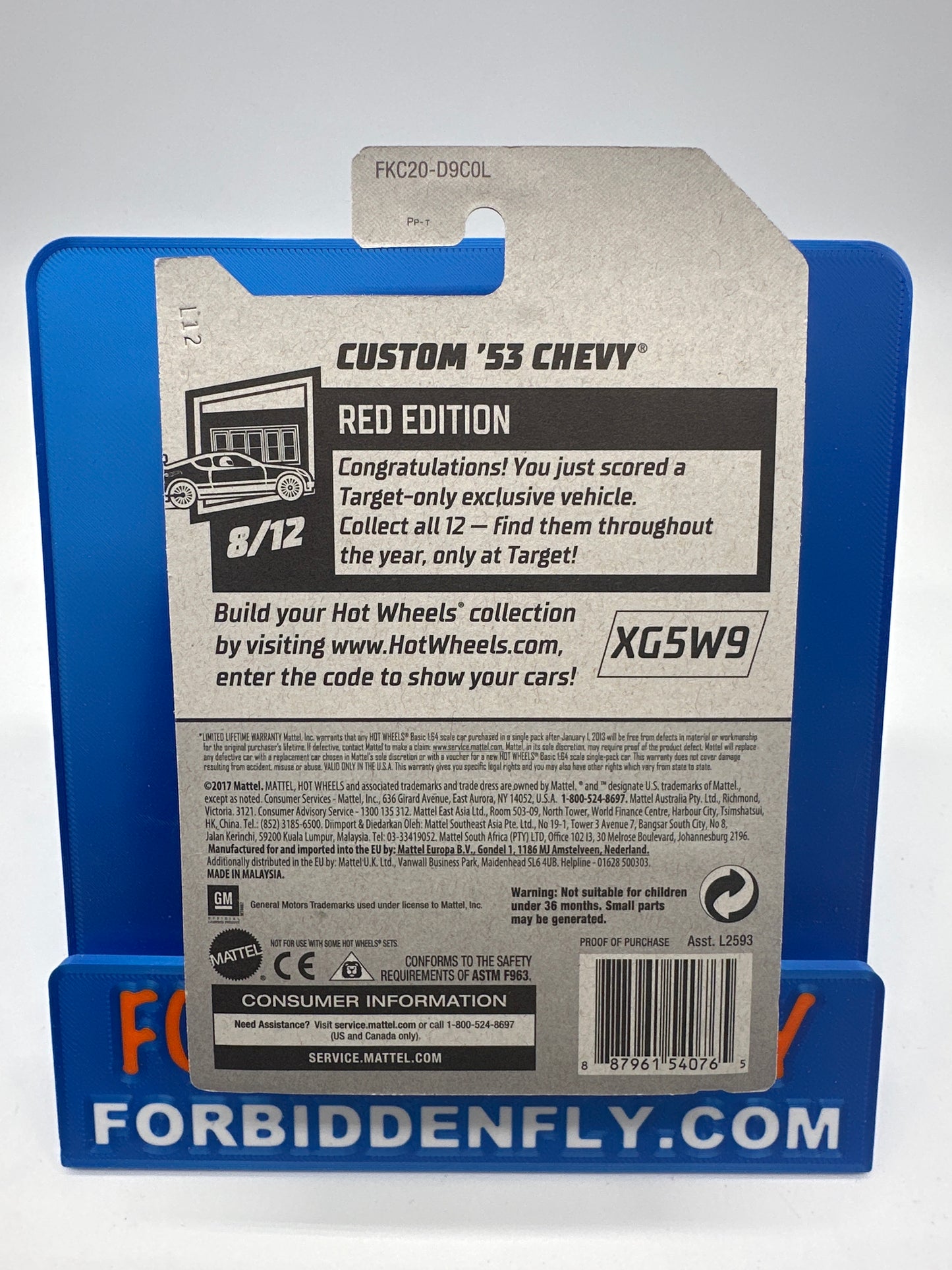 Hot Wheels 2018 Factory Stickered Target Exclusive Red Edition #8/12 - Custom ‘53 Chevy