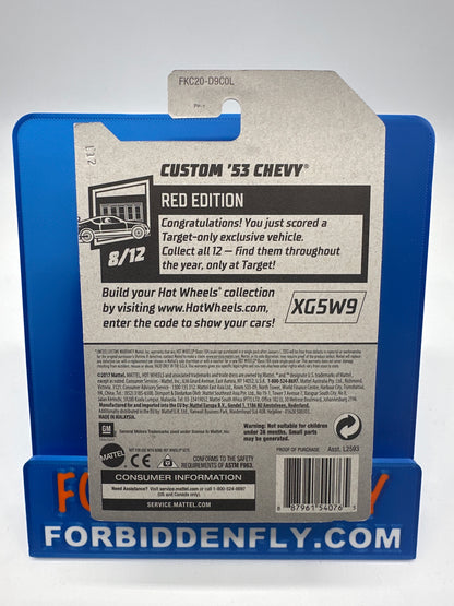 Hot Wheels 2018 Factory Stickered Target Exclusive Red Edition #8/12 - Custom ‘53 Chevy