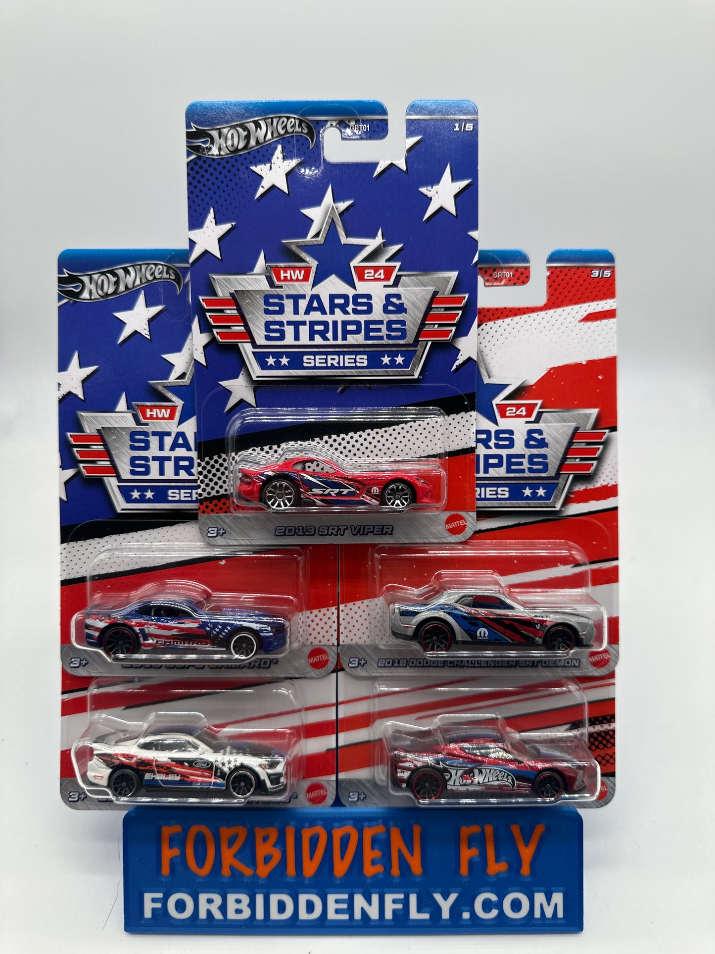 Hot Wheels - 2024 - Stars and Stripes Series - Complete Set of 5