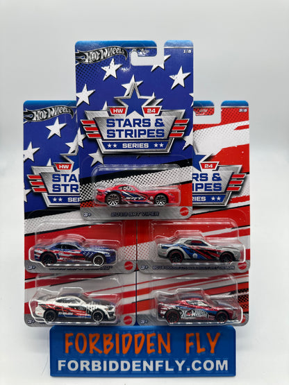 Hot Wheels - 2024 - Stars and Stripes Series - Complete Set of 5