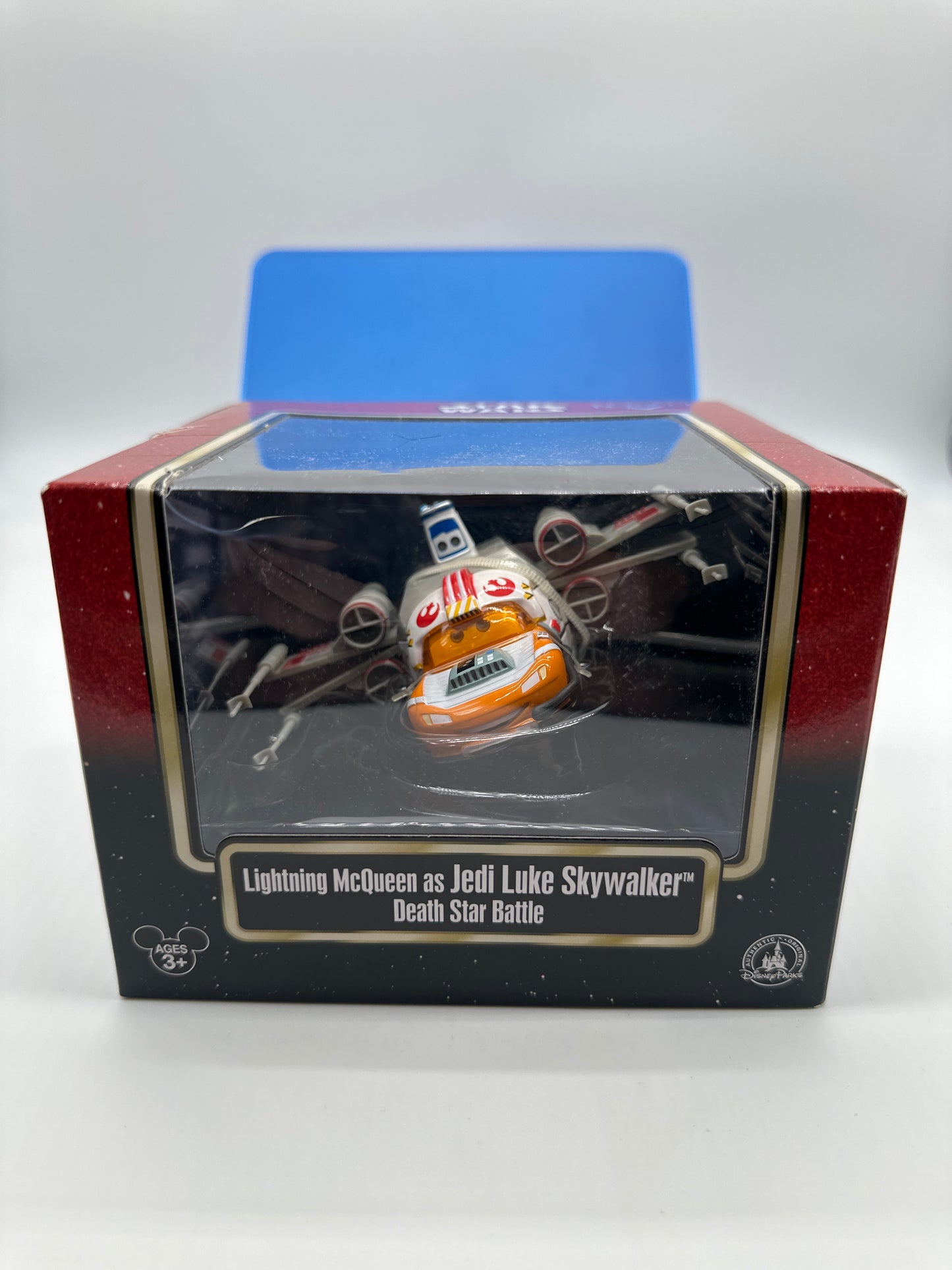 Disney Pixar Cars Movie - Disney Store Parks Exclusive Star Wars Series - Lightning McQueen as Jedi Luke Skywalker (X-Wing) Death Star Battle