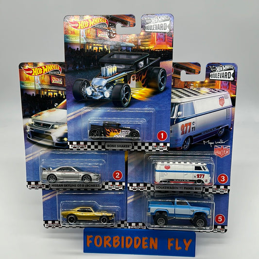 Hot Wheels Premium - Walmart Boulevard Series Mix A (#1-5) Set of 5