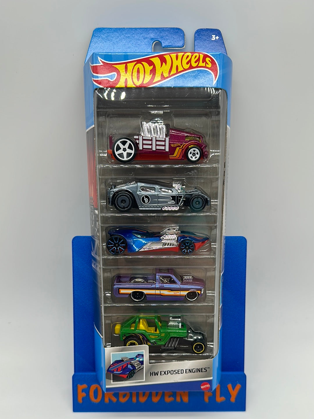 Hot Wheels 5 Pack - 2023 HW Exposed Engines - w/ Chevy Luv & Twin Mill