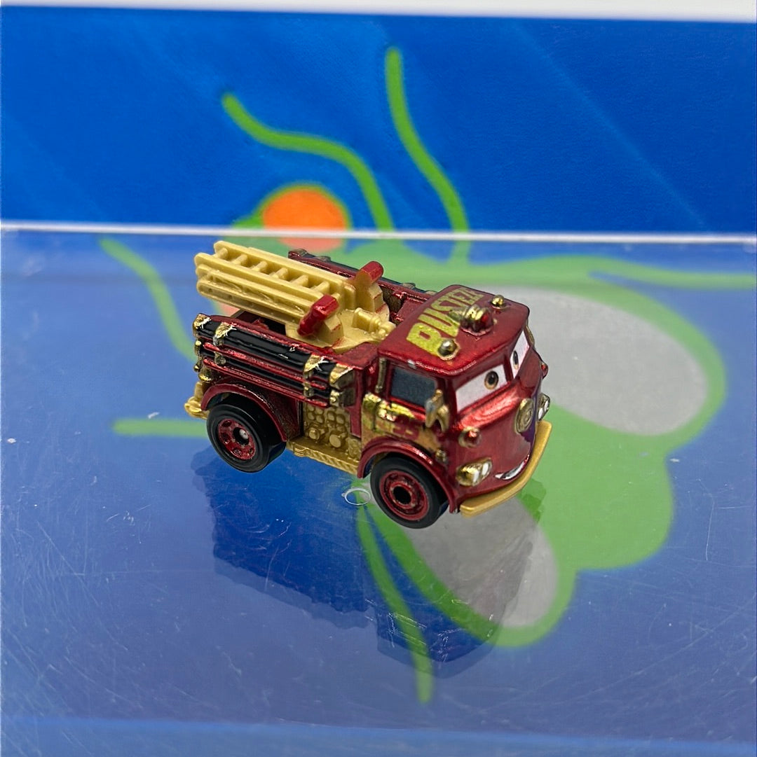 Disney Pixar Cars Movie Metal Mini Racers - Loose Rust Eze Wrap Red (Fire Truck)