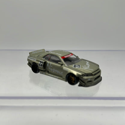 Kaido House (x MiniGT) - Regular Release #103 - Green Nissan Nismo Skyline GT-R (R34) - Kaido Works V4