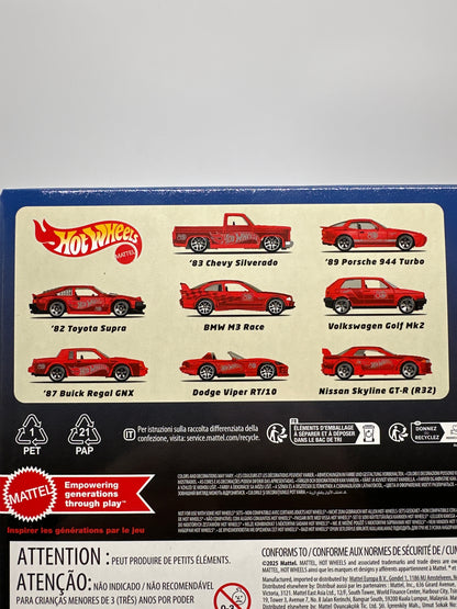 Hot Wheels Silver Series - 2025 Mattel 80th Anniversary Red Edition - Boxed Set of 8