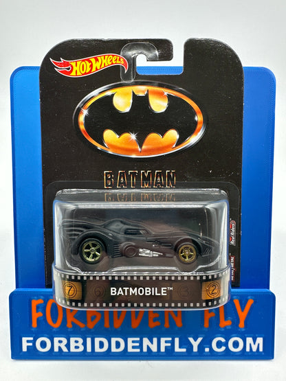 Hot Wheels 2017 Retro Entertainment Premium Single - DC Batman Batmobile (Michael Keaton Logo Card) (Movie Reel Packaging)