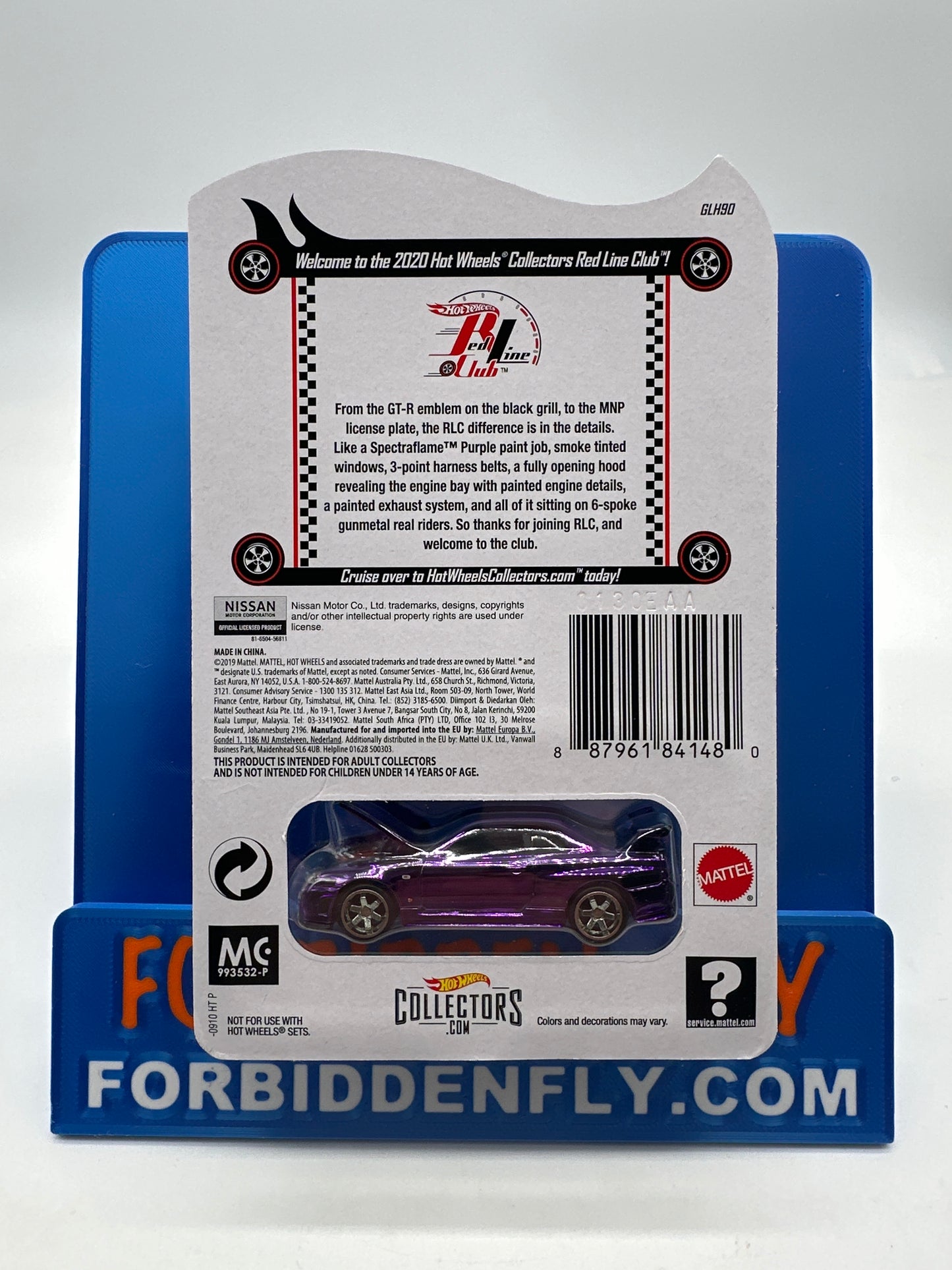 Hot Wheels RLC Red Line Club - 2020 Release - Purple Nissan Skyline GT-R (BNR34) Club Car