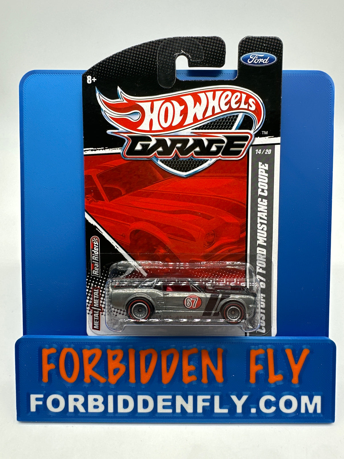 Hot Wheels Premium - HW Garage Series (Ford) - Grey & Black Custom ‘67 Ford Mustang Coupe (#14/20)