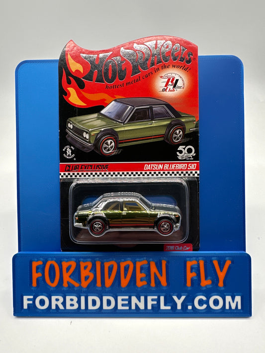 Hot Wheels RLC Red Line Club - 2018 Membership Car - Green Datsun Bluebird 510
