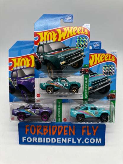 Hot Wheels Mainline - Factory Stickered 2024 - ‘87 Dodge D100 - Lot Of 3