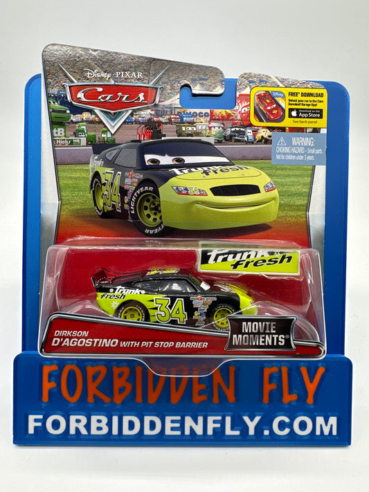 Disney Pixar Cars Movie - Movie Moments - Dirkson D’Agostino With Pit Stop Barrier