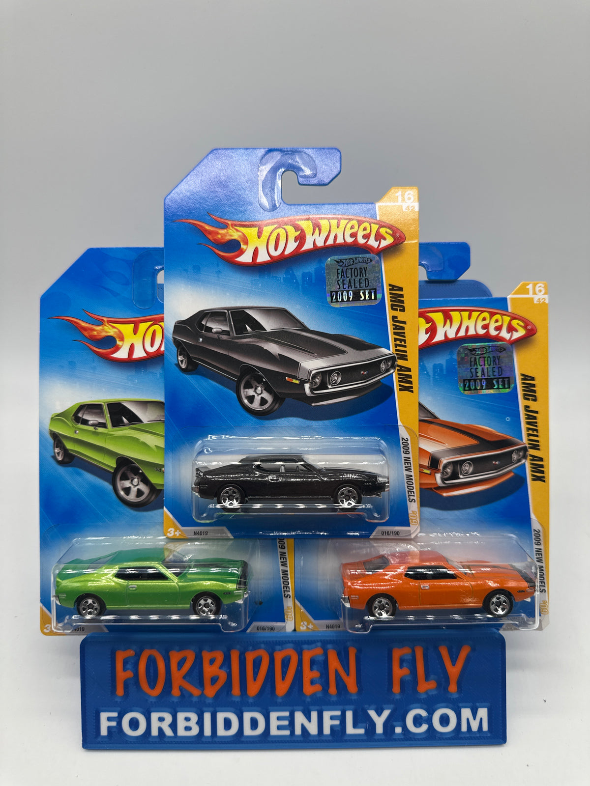 Hot Wheels Mainline - 2009 Factory Stickered - 2009 New Models Series - AMC Javelin AMX - Lot Of 3