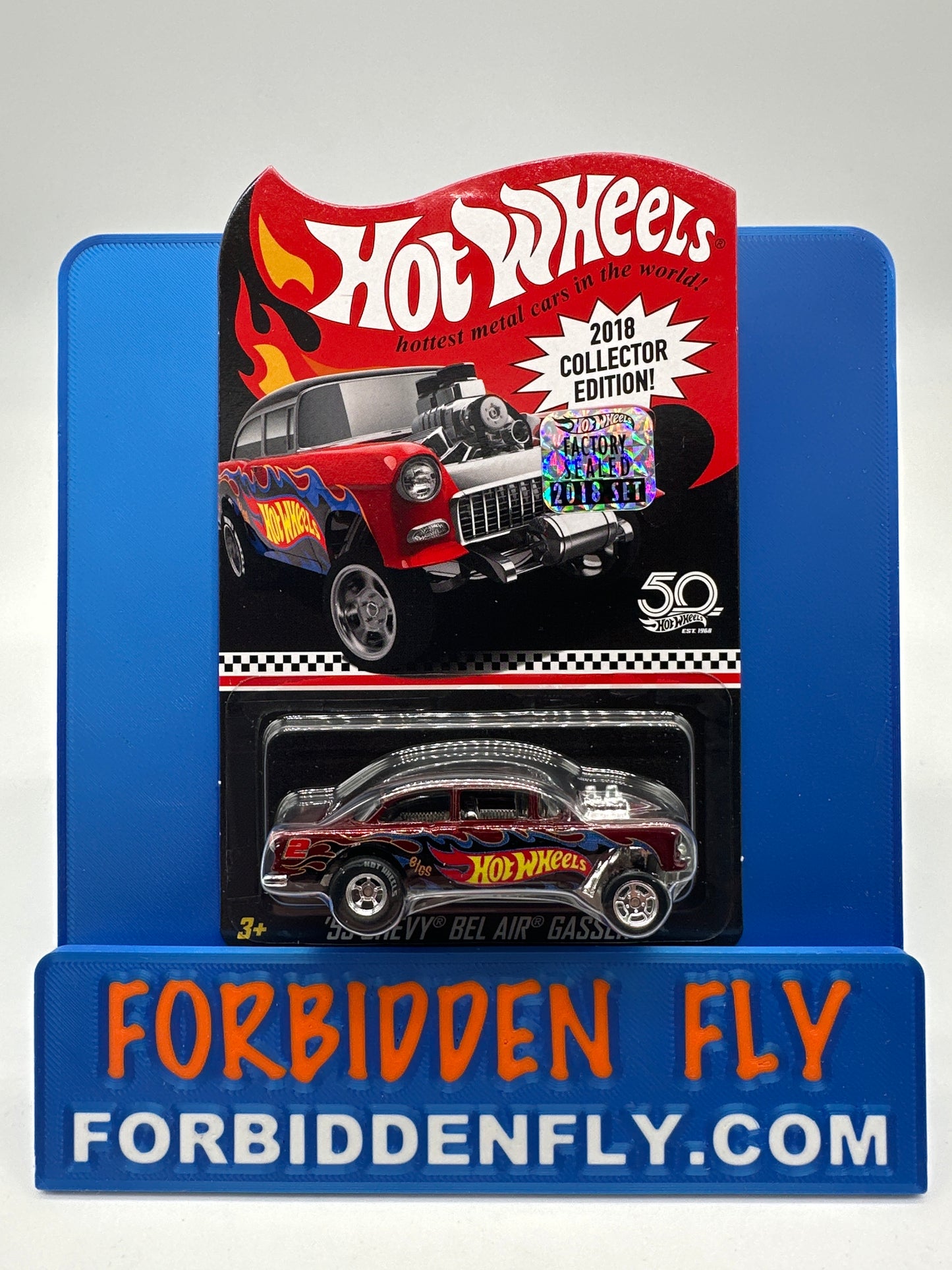 Hot Wheels Mail In - 2018 Factory Sticker Collector Edition #2 - ‘55 Chevy Bel Air Gasser
