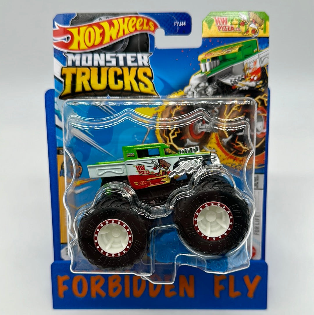 Hot Wheels Monster Trucks - w/ Connect and Crash Car -  HW Pizza Bone Shaker
