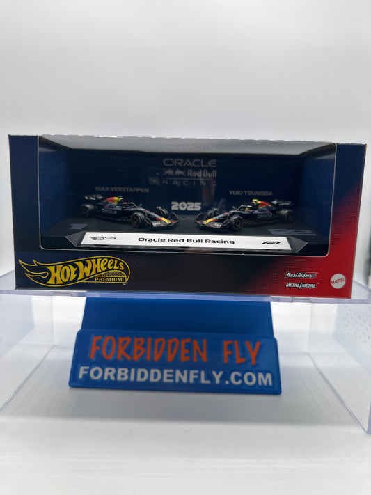 Hot Wheels 2025 Formula 1 Premium Series - Two Pack - Oracle Red Bull Formula 1 One (F1) Team (#1 Max Verstappen & #22 Yuki Tsunoda)