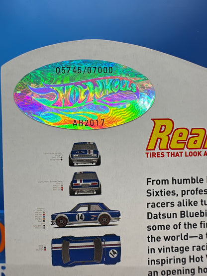 Hot Wheels RLC Red Line Club - Real Riders - Blue Datsun Bluebird 510