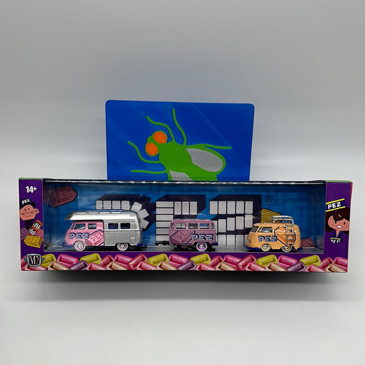 M2 Machines - Auto-Haulers Series R69 - Pez Series - 1959 VW Double Cab Truck USA Model And 1960 VW Delivery Van and Trailer