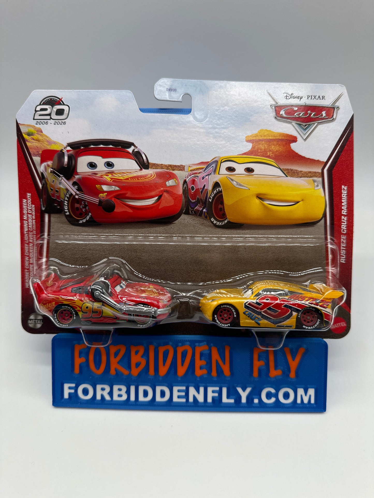 Disney Pixar Cars 2026 - 20 Year Anniversary Release (Two) 2 Pack - Headset Crew Chief Lightning McQueen & Rusteze Cruz Ramirez