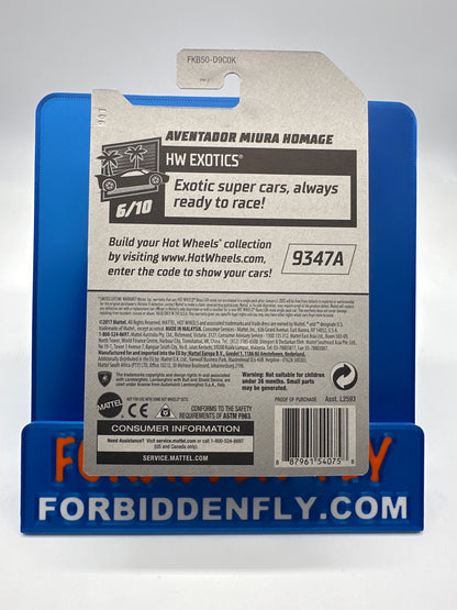 Hot Wheels 2018 Super Treasure Hunt - Factory Stickered - Red Lamborghini Aventador Miura Homage