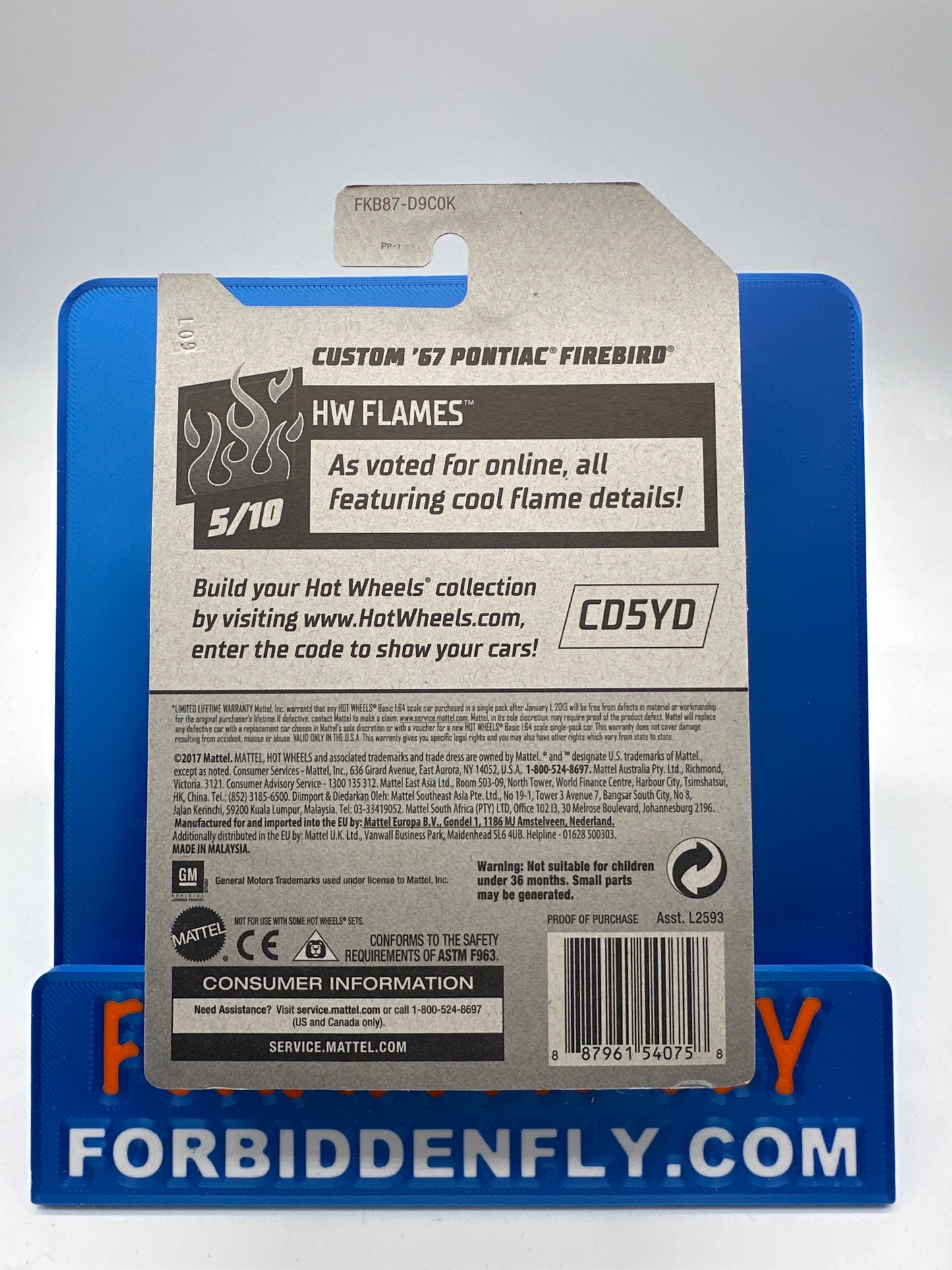 Hot Wheels Mainline - Factory Stickered 2018 - Exclusive Zamac Edition #12/18 - Custom ‘67 Pontiac Firebird