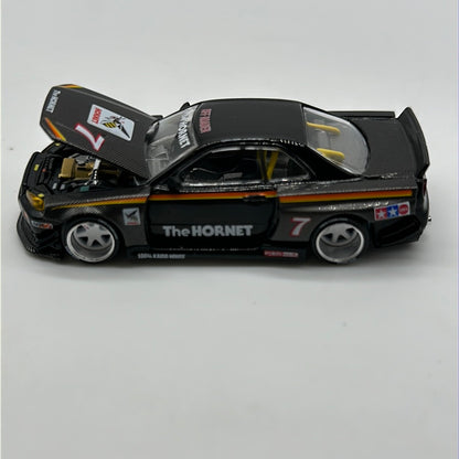 Kaido House (x MiniGT) - Regular Release #093 - Black Nissan Skyline GT-R (R34) - The Hornet - Tamiya & Kaido House Collaboration