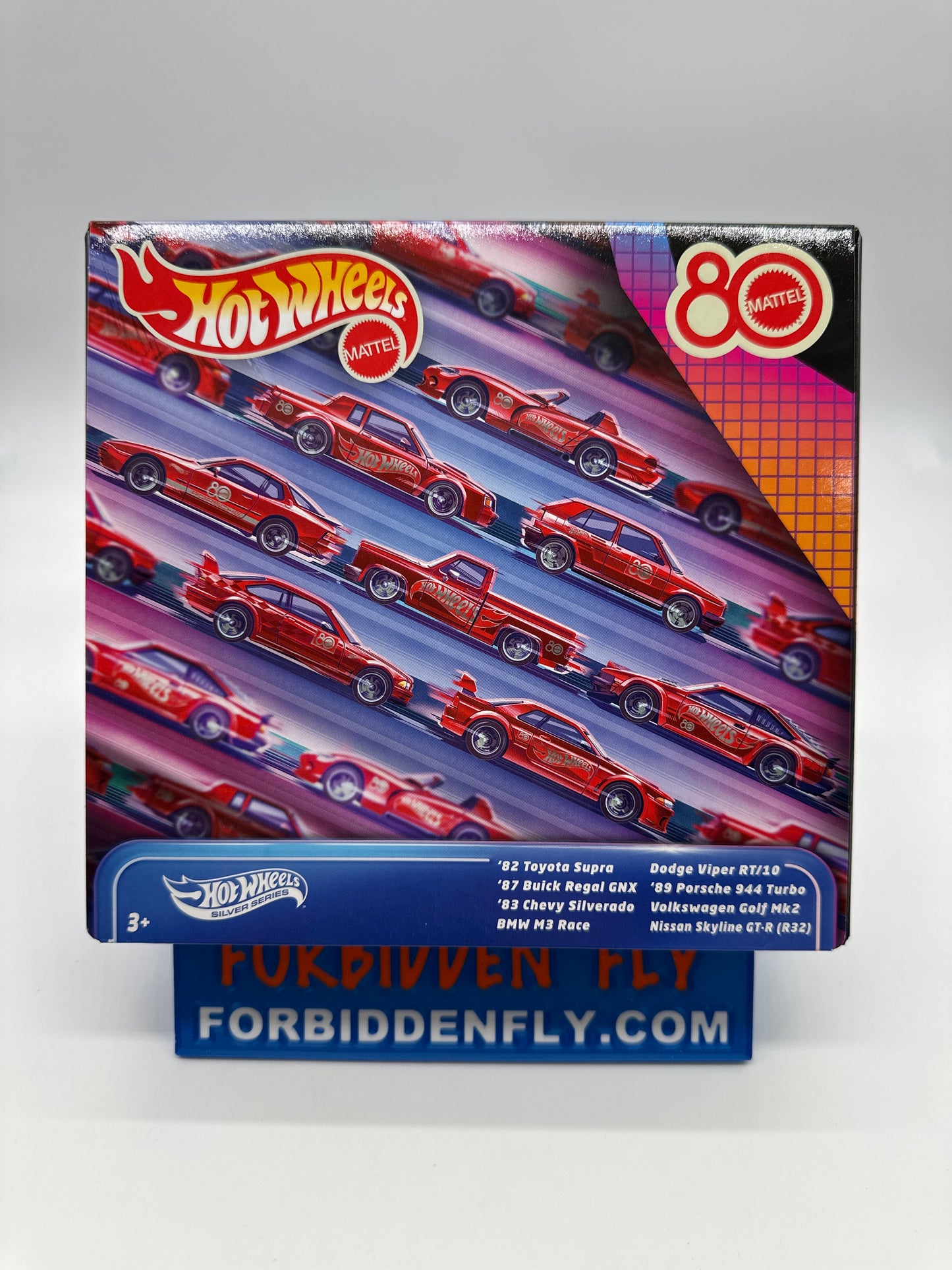 Hot Wheels Silver Series - 2025 Mattel 80th Anniversary Red Edition - Boxed Set of 8