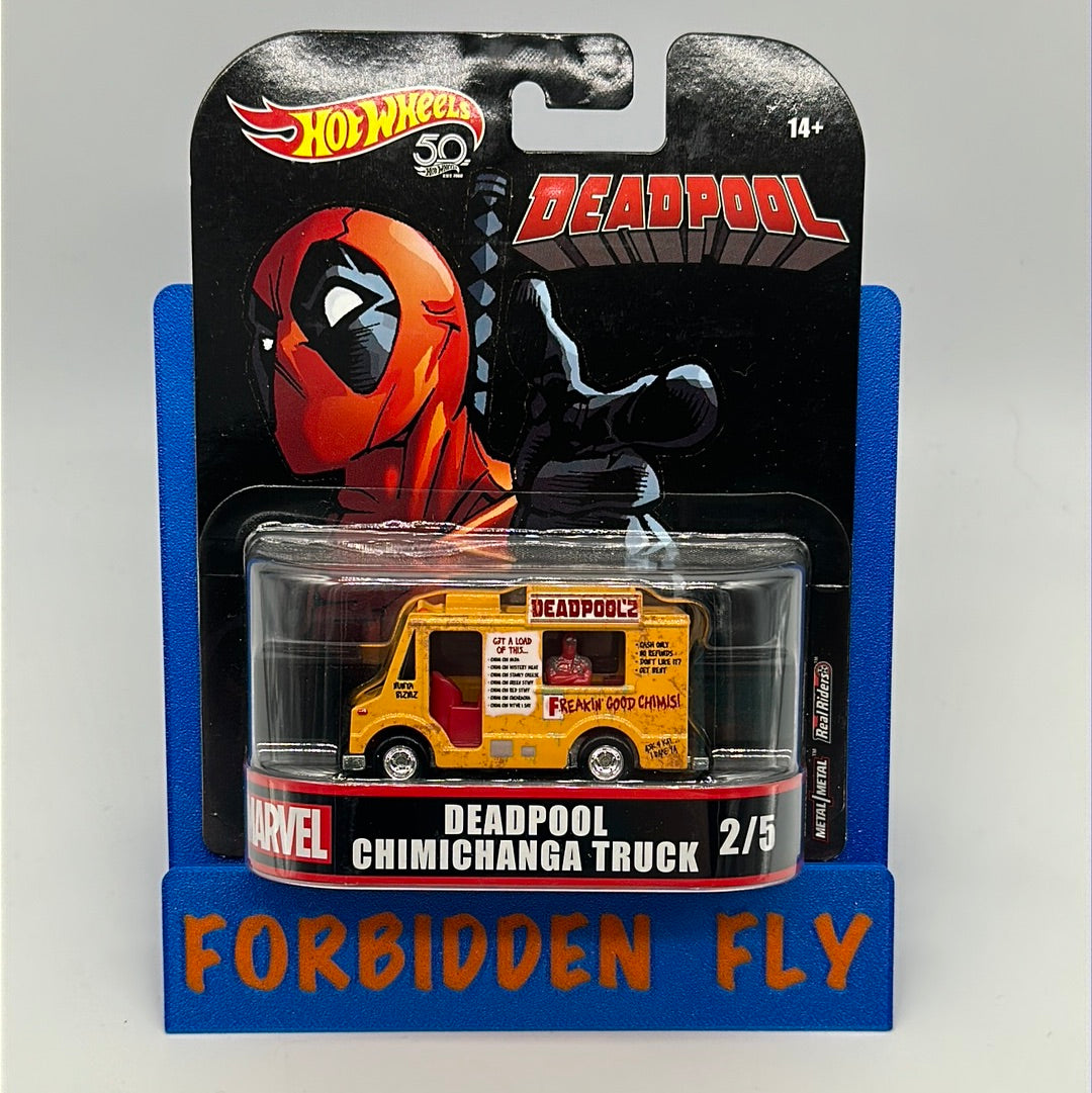 Hot Wheels 2018 Retro Entertainment Premium - Marvel Deadpool Chimichanga Truck (Movie Reel Packaging)