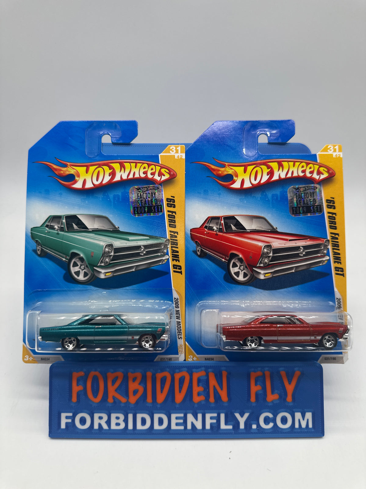 Hot Wheels Mainline - 2009 Factory Stickered - 2009 New Model Series - ‘66 Ford Fairlane GT - Lot Of 2
