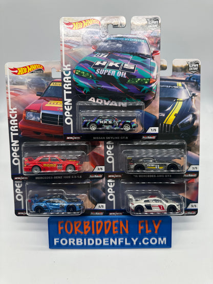 Hot Wheels Car Culture - Open Track Premium Set of 5