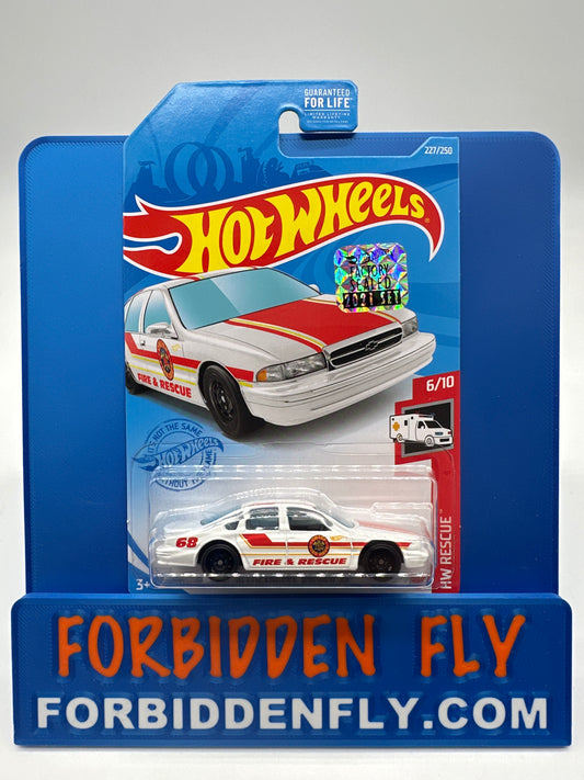 Hot Wheels Mainline - 2021 Factory Sticker - HW Rescue - ‘96 Chevrolet Impala SS - White