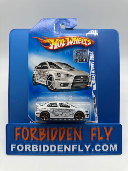 Hot Wheels Mainline - 2009 Factory Stickered - Faster Than Ever Series - 2008 Lancer Evolution - Lot Of 2