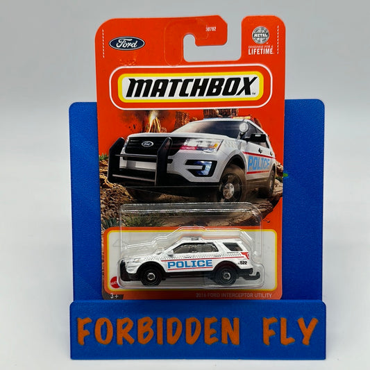 Matchbox Mainline - 70 Years #26/100 - White 2016 Ford Police Interceptor Utility