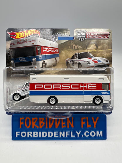Hot Wheels Car Culture Team Transport - #61 - 1986 Porsche 959 & Euro Hauler