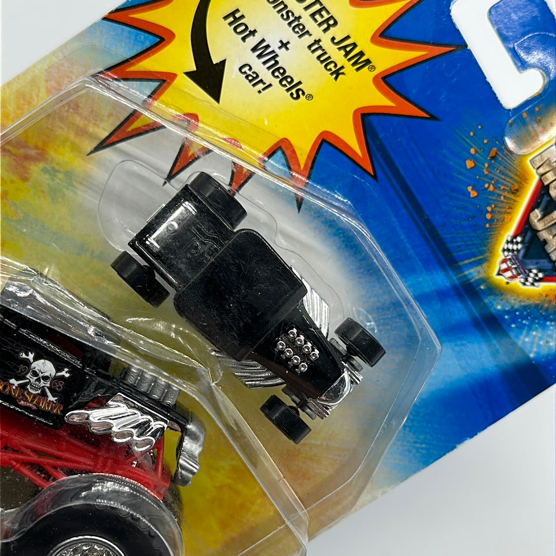 Hot Wheels Monster Jam - 2009 Monster Duo Series - Matching Monster Truck and Hot Wheels Bone Shaker
