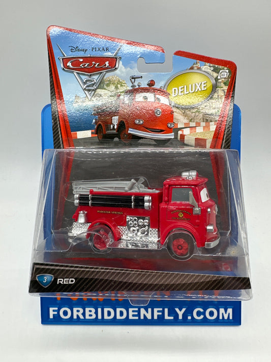 Disney Pixar Cars Movie - Cars 2 Card Series - Deluxe Red (Fire Truck)