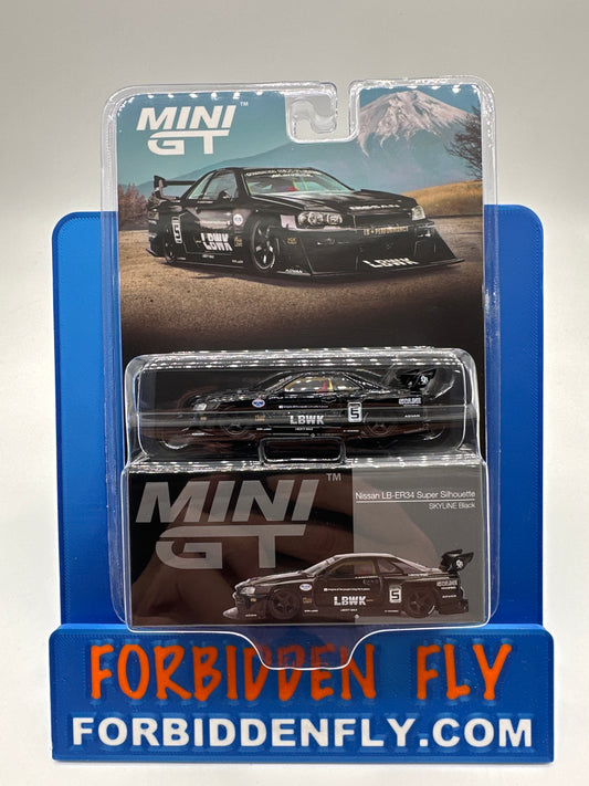 Mini GT Regular Release #844 - Nissan LB-ER34 Super Silhouette Skyline - Black