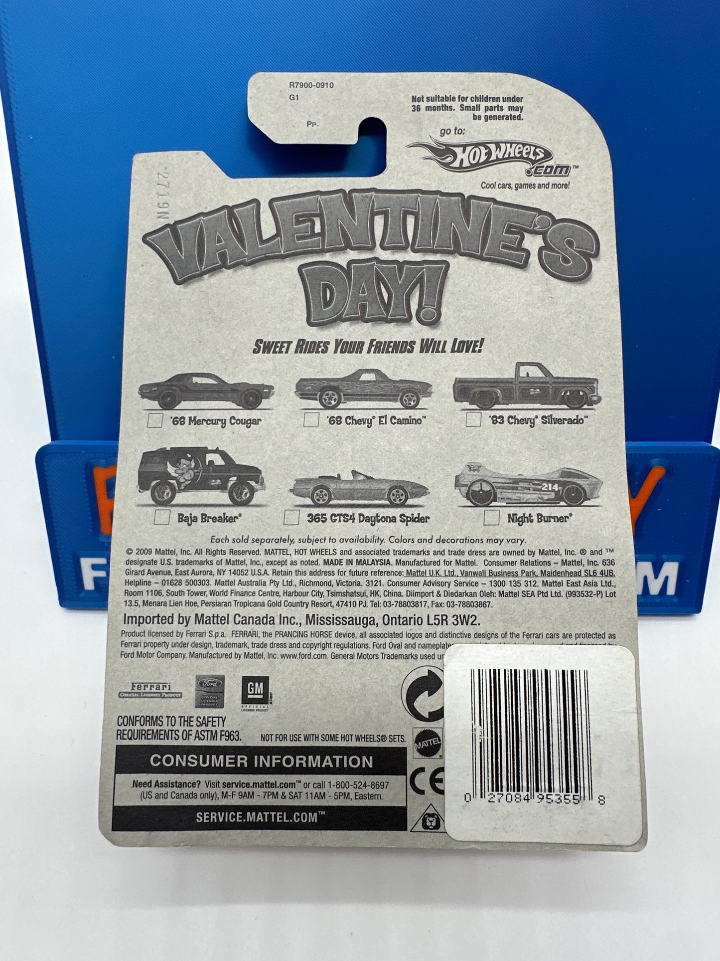 Hot Wheels - Walmart Exclusive 2009 Valentine’s Day Series - Complete Set of 6