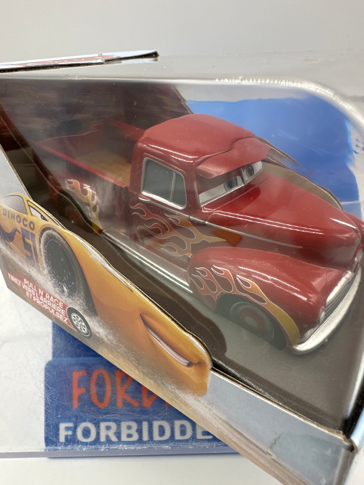 Disney Pixar Cars Movie - Disney Store Parks 1:43 Exclusive “Pull ‘n’ Race” Pullback Racing Action - Hot Rod Smokey